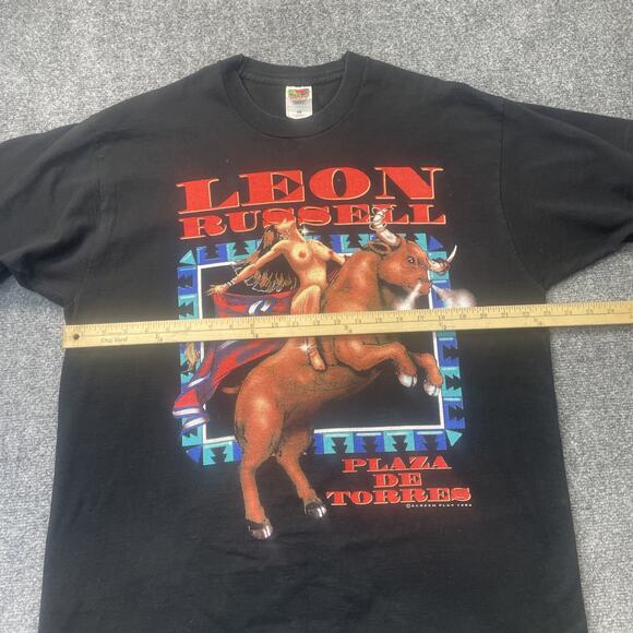 Vintage Leon Russell Tour Shirt 1994 Plaza de Toros XL Single Stitch VGC 90s - Picture 8 of 16
